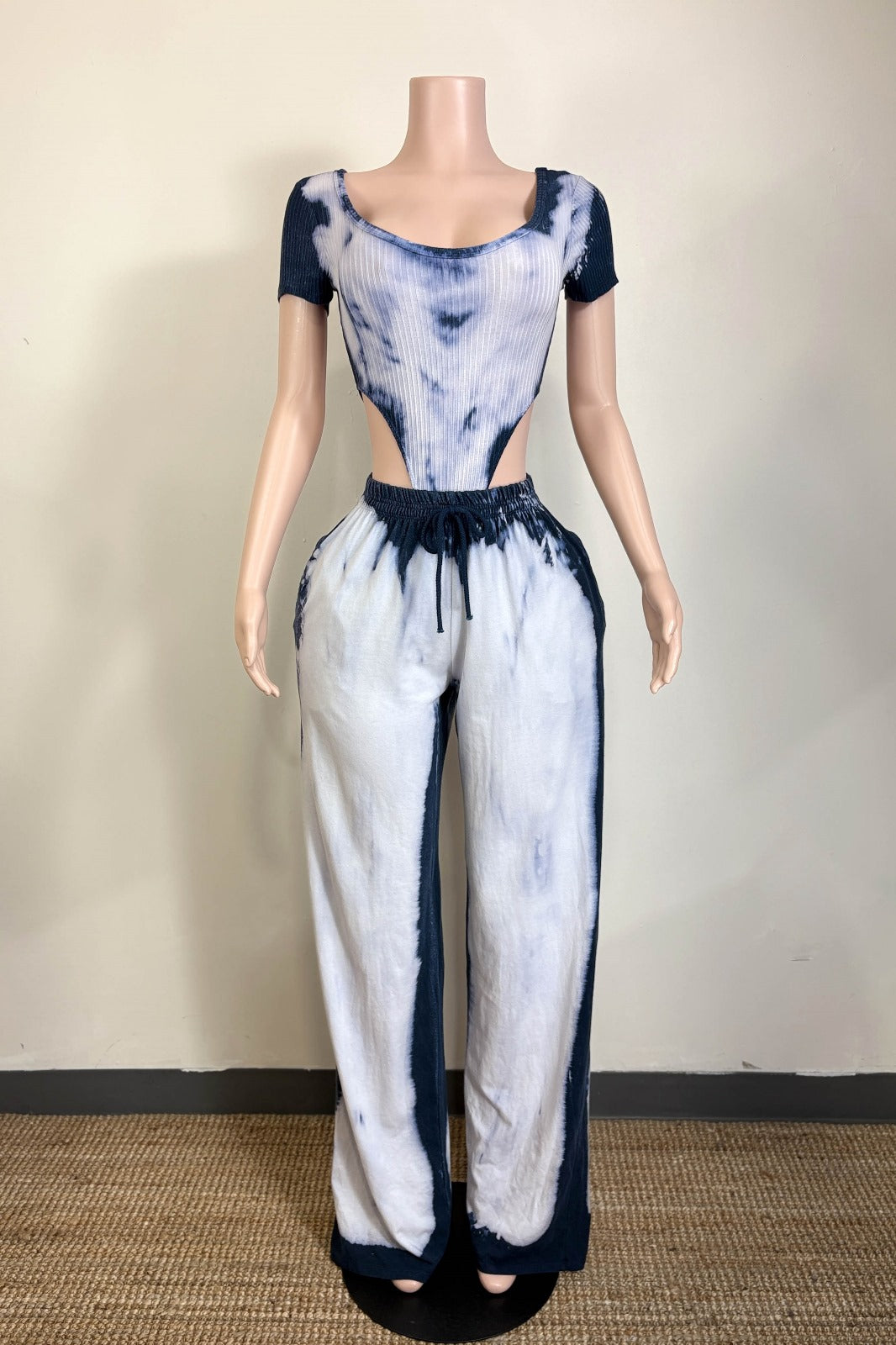 Illusion Denim Pants Set