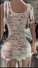 Jade Lace Mini Dress