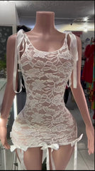 Jade Lace Mini Dress