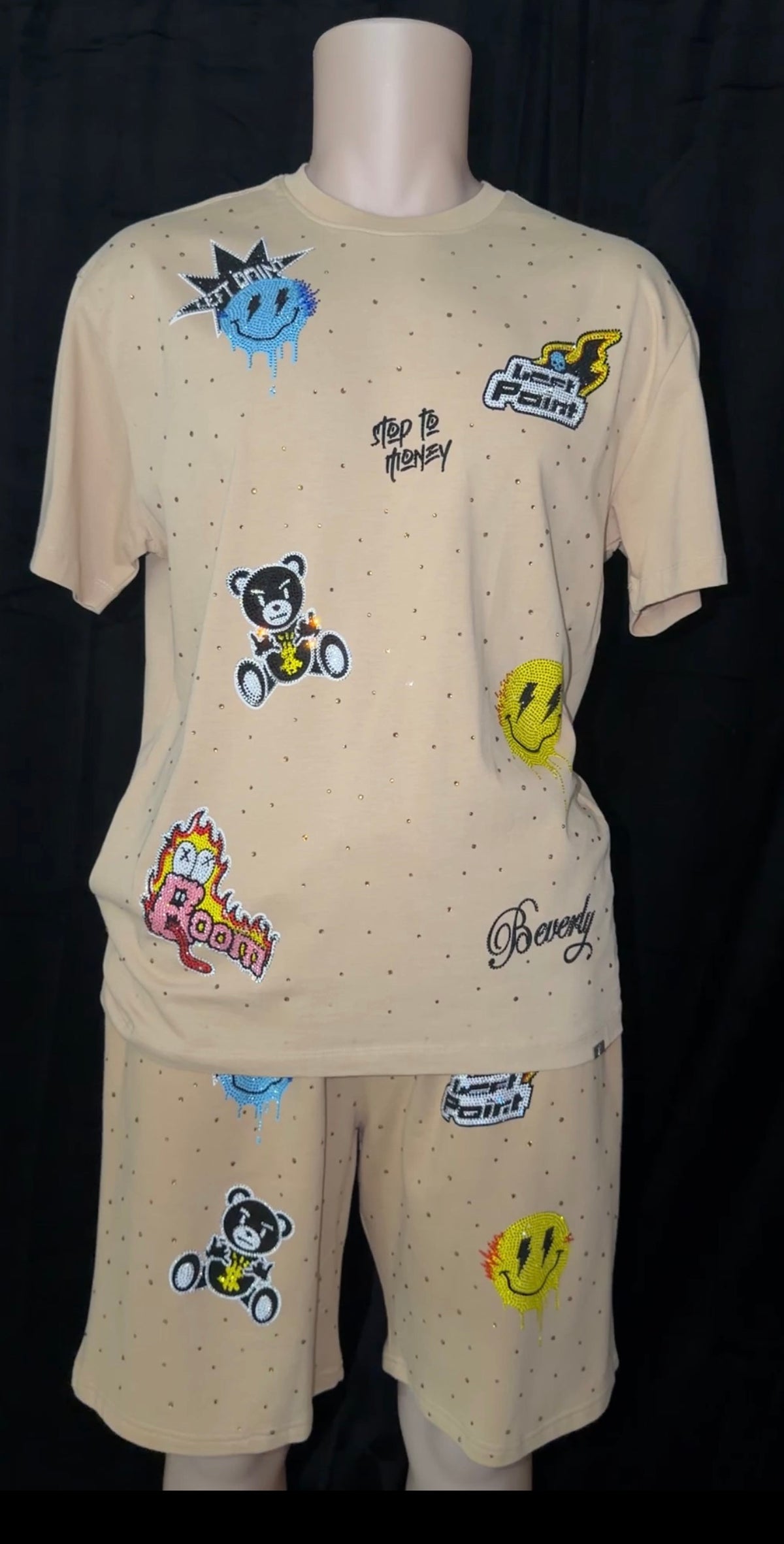 LF Beige Shorts Set