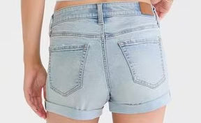 Stretchy High Waisted Denim Shorts