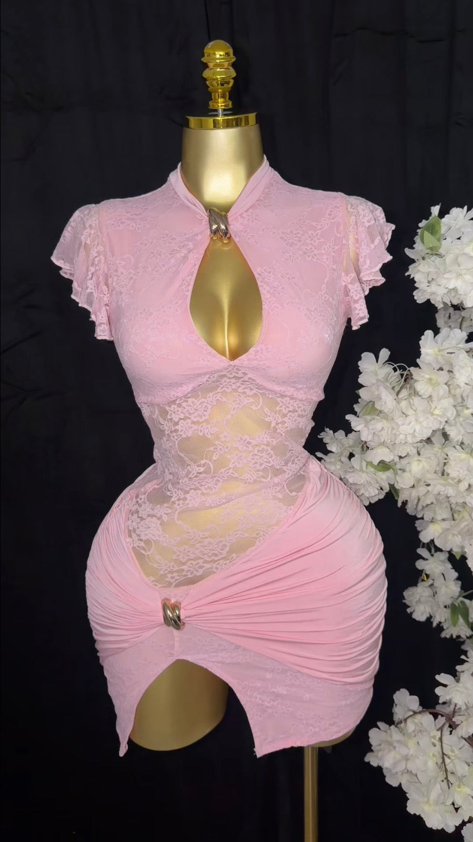 Fuchsia Lace Dress