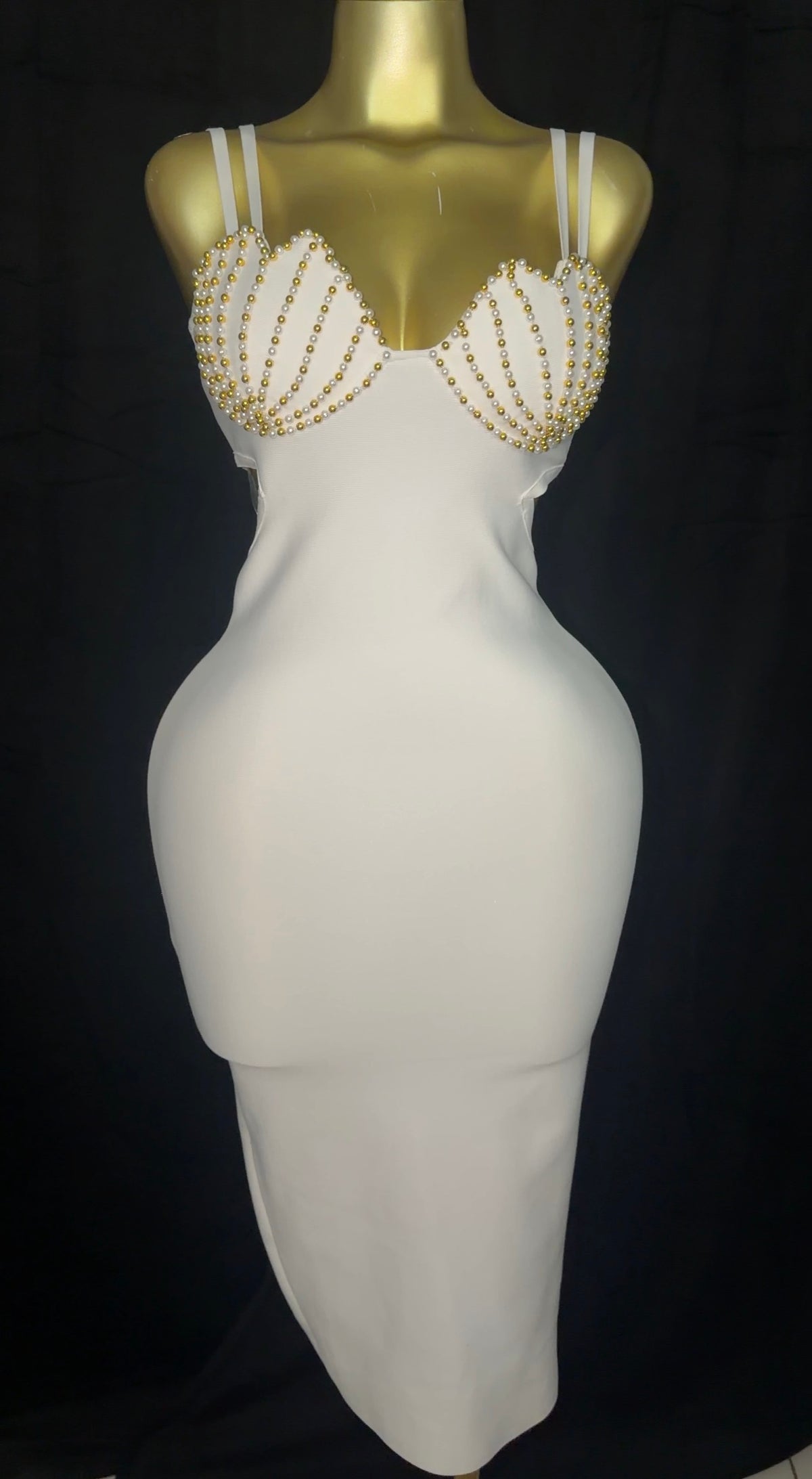 Gold Shell Breast Dress