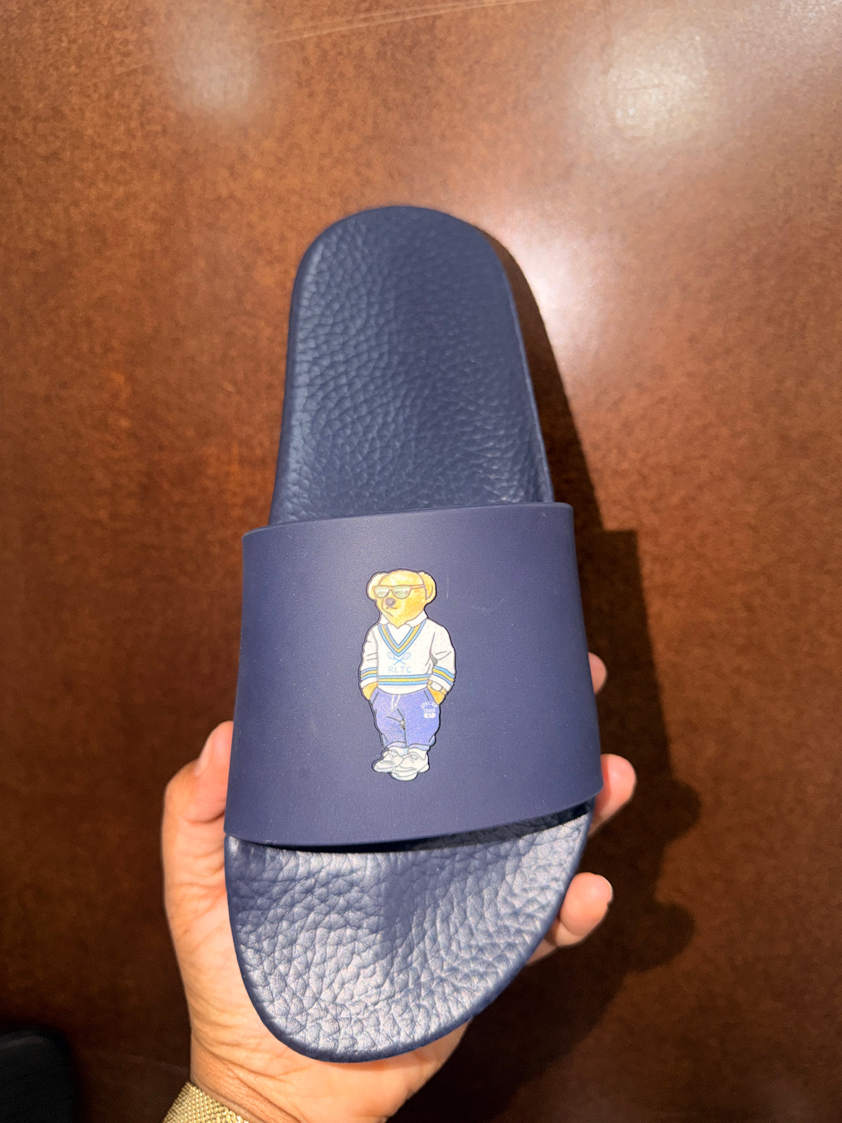 Navy blue slide